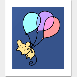 Pastel Balloon Mouse Posters and Art